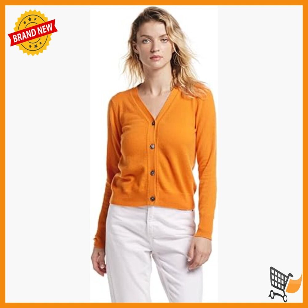 100% Cashmere V-Neck Cardigan Sweater, Button Front, Winter Pullover